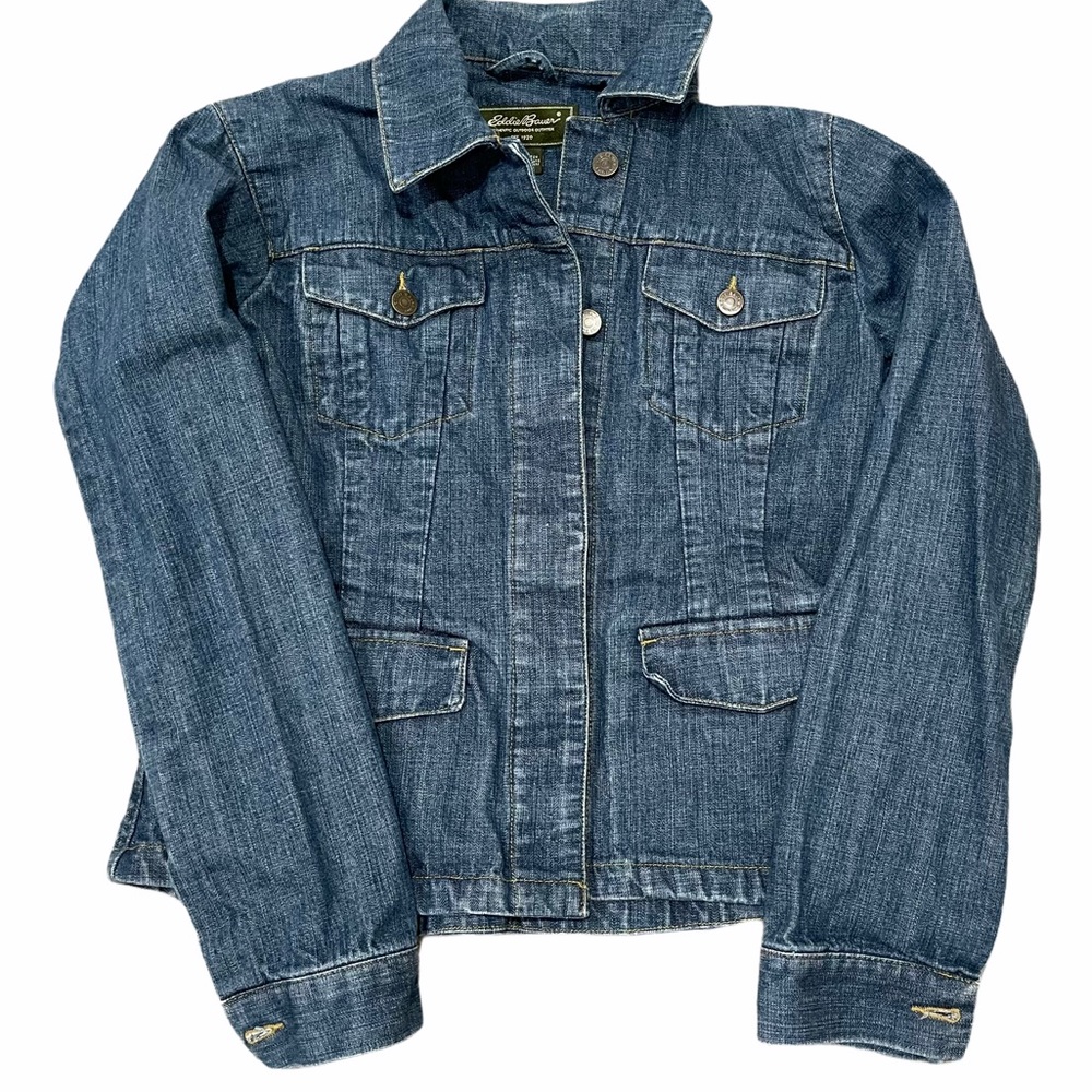 Eddie Bauer Small Jean Denim Jacket Button Up